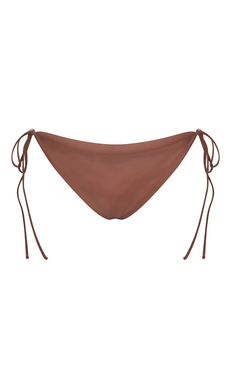 Plus Brown Tie Side Mini Bikini Bottoms sold by Pretty Little Thing product image thumbnail 5