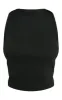 Petite Black Premium Ribbed Racer Neck Crop Top sold by Pretty Little Thing