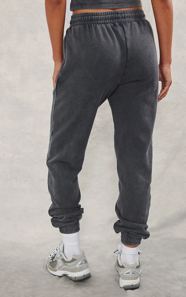 Charcoal High Waisted Cuffed Joggers sold by Pretty Little Thing product image thumbnail 3