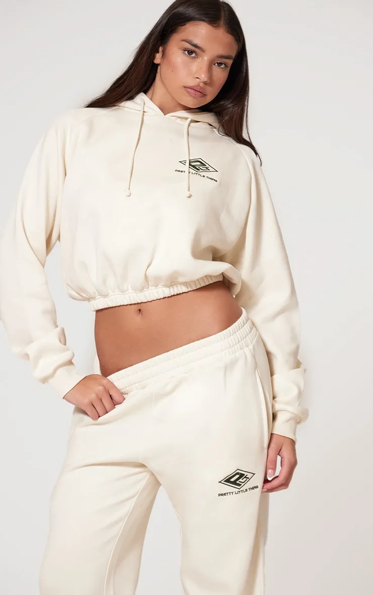 PRETTYLITTLETHING Grey Marl Embroidered Straight Leg Joggers sold by Pretty Little Thing product image thumbnail 4