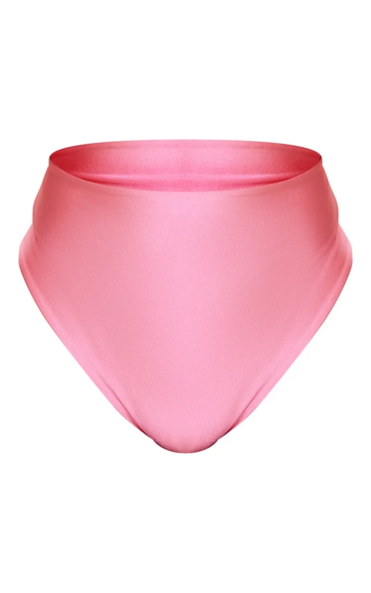Plus Hot Pink High Waisted Bikini Bottoms sold by Pretty Little Thing product image thumbnail 5