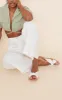Real Leather White Square Toe Twisted Knot Mule Sandals sold by Pretty Little Thing