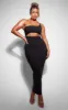 Shape Black Stretch Woven One Shoulder Cut Out Midaxi Dress sold by Pretty Little Thing