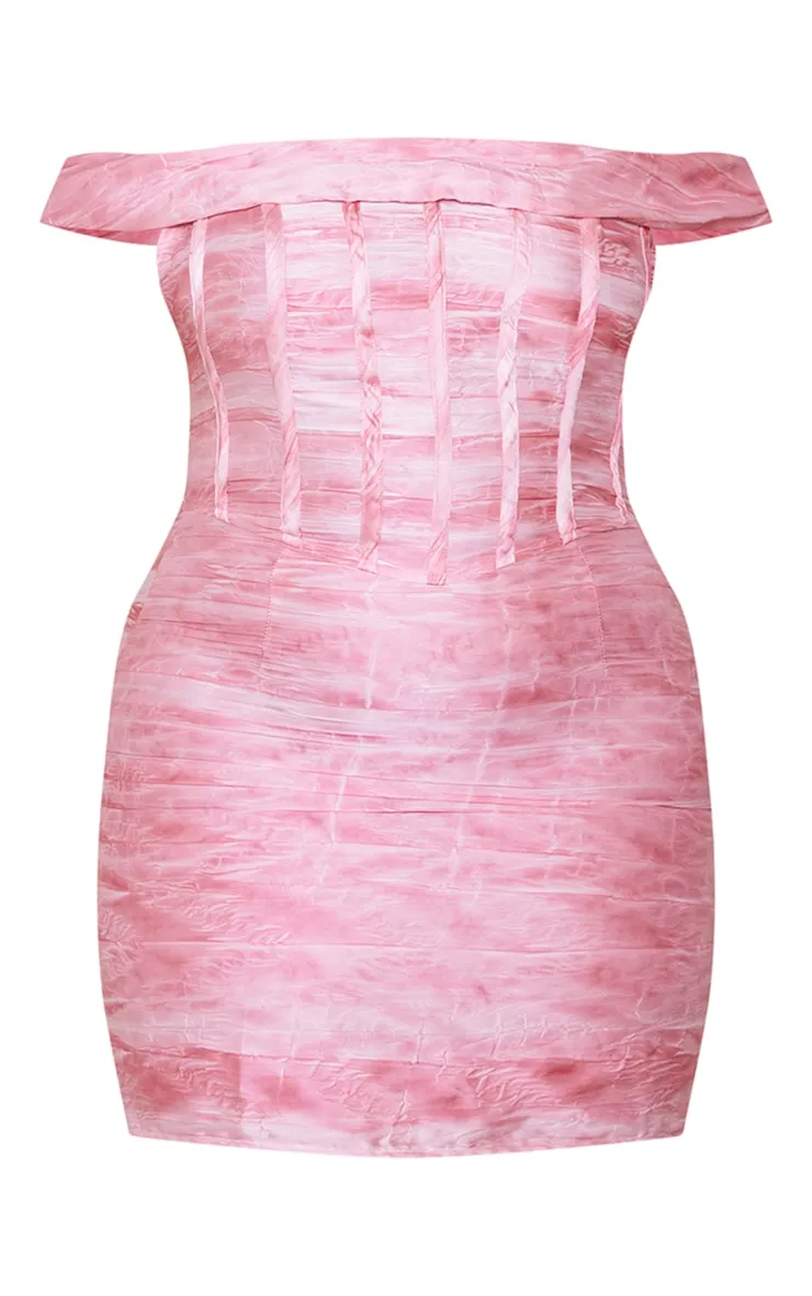 Plus Pink Bardot Bodycon Dress sold by Pretty Little Thing product image thumbnail 5