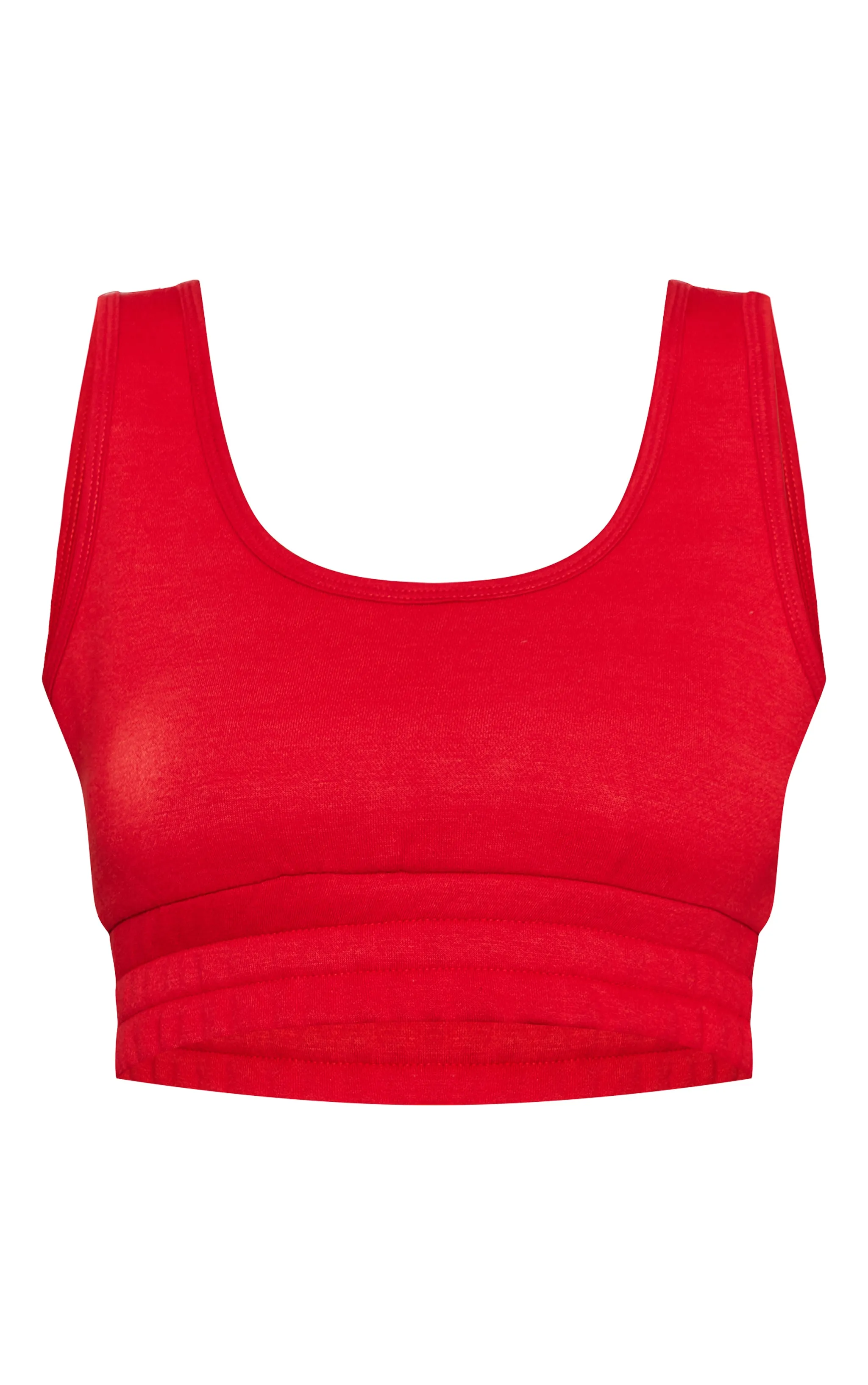 Tall Red Cuffed Waist Detail Vest Top sold by Pretty Little Thing product image thumbnail 5