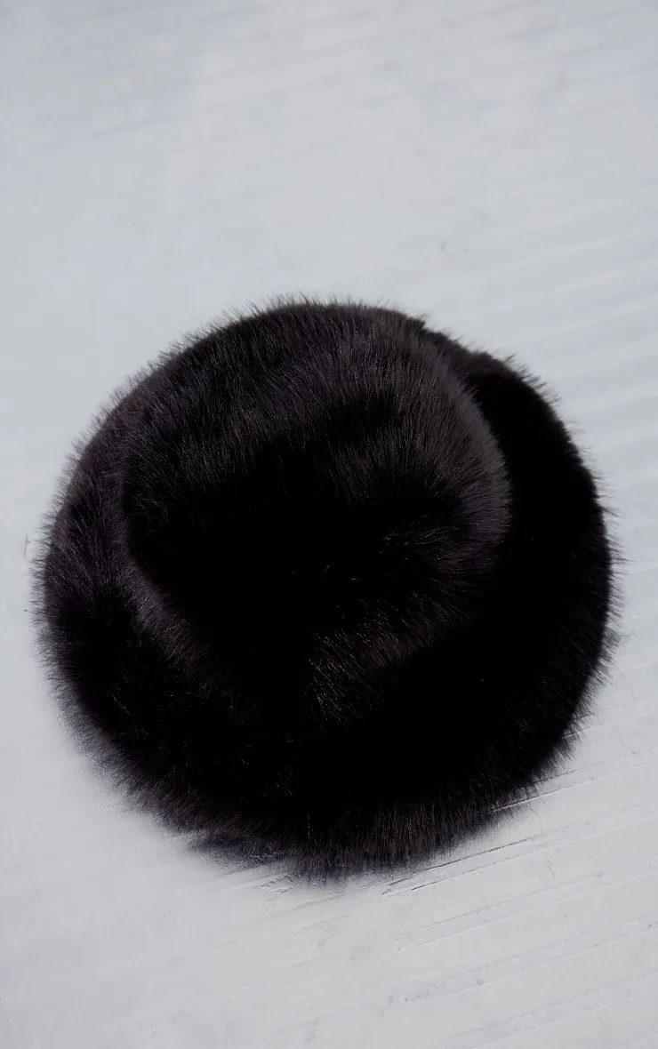Black Faux Fur Fluffy Bucket Hat sold by Pretty Little Thing product image thumbnail 2
