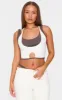 Petite Cream Contrast Detail Crop Top sold by Pretty Little Thing