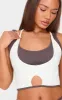 Petite Cream Contrast Detail Crop Top sold by Pretty Little Thing