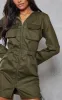 Khaki Cargo Ruched Pocket Detail Zip Through Bodycon Dress sold by Pretty Little Thing
