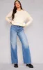 Oatmeal Soft Knit Varsity V Neck Jumper sold by Pretty Little Thing