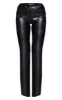 Black Faux Leather Low Rise Straight Leg Trousers sold by Pretty Little Thing