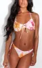 White Floral Print High Leg Bikini Bottoms sold by Pretty Little Thing