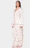 Cream Teddy Print Satin Long Pj Set sold by Pretty Little Thing