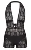 Black Textured Jersey Halter Neck Playsuit sold by Pretty Little Thing