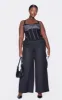Plus Black Mesh Boned Dipped Corset sold by Pretty Little Thing