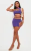 Shape Dark Purple Slinky Cut Out Mini Skirt sold by Pretty Little Thing