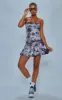 Grey Acid Wash Bandeau Pleated Shift Dress sold by Pretty Little Thing