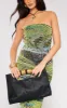 Green Printed Mesh Bandeau Ruched Midaxi Dress sold by Pretty Little Thing
