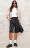 Taupe Distressed Faux Leather Zip Up Bomber Jacket sold by Pretty Little Thing