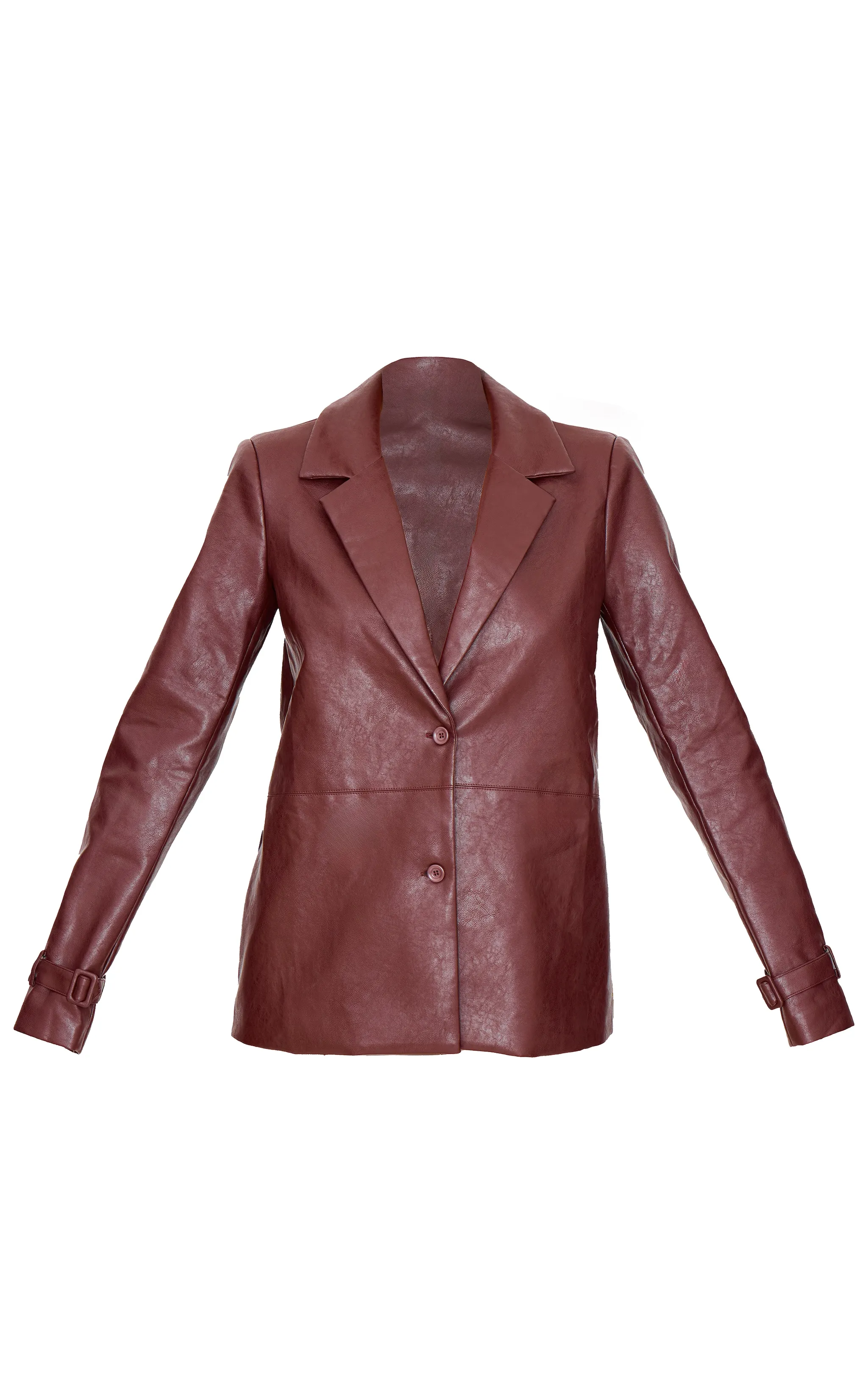 Chocolate Faux Leather Blazer sold by Pretty Little Thing product image thumbnail 5
