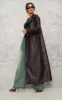 Chocolate Brown Faux Leather Croc Trench Coat sold by Pretty Little Thing