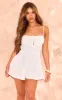 White Floral Lace Strappy Floaty Playsuit sold by Pretty Little Thing