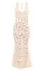 Cream Woven Textured Cowl Neck Maxi Dress sold by Pretty Little Thing
