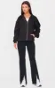 Black Oversized Zip Up Plain Front Hoodie sold by Pretty Little Thing