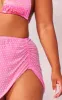 Plus Pink Diamante Mesh Ruched Beach Skirt sold by Pretty Little Thing