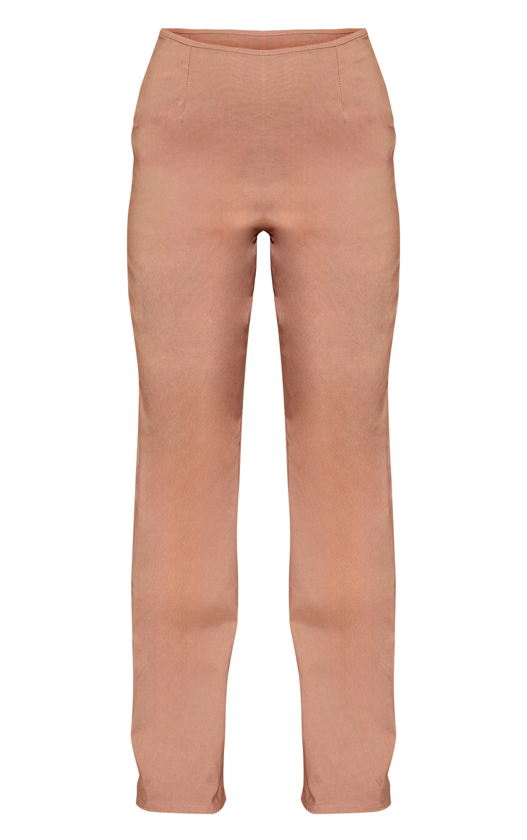 Taupe Stretch Woven Seam Detail Straight Leg Trousers sold by Pretty Little Thing product image thumbnail 5