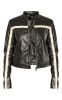 Black Faux Leather Contrast Panel Motorcross Jacket sold by Pretty Little Thing
