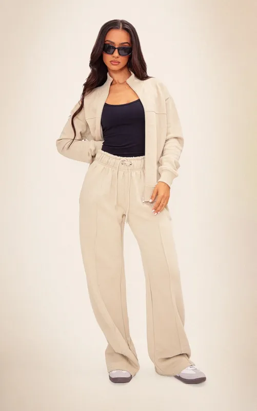 Petite Pebble Seam Detail Straight Leg Joggers sold by Pretty Little Thing