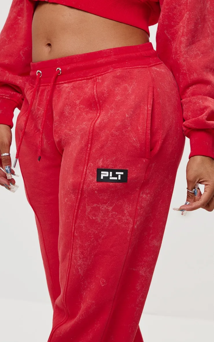 PRETTYLITTLETHING Shape Washed Red Wide Leg Joggers sold by Pretty Little Thing product image thumbnail 4