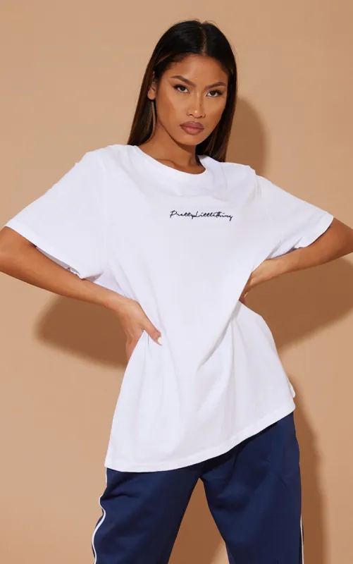 PRETTYLITTLETHING Cotton White Oversized T-Shirt sold by Pretty Little Thing