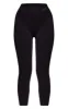 Black Seamless Rib Gym Leggings sold by Pretty Little Thing