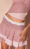Pink Textured Knit Ruched Detailing Mini Skirt sold by Pretty Little Thing
