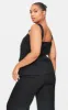 Plus Premium Black Button Detail Corset Waistcoat sold by Pretty Little Thing