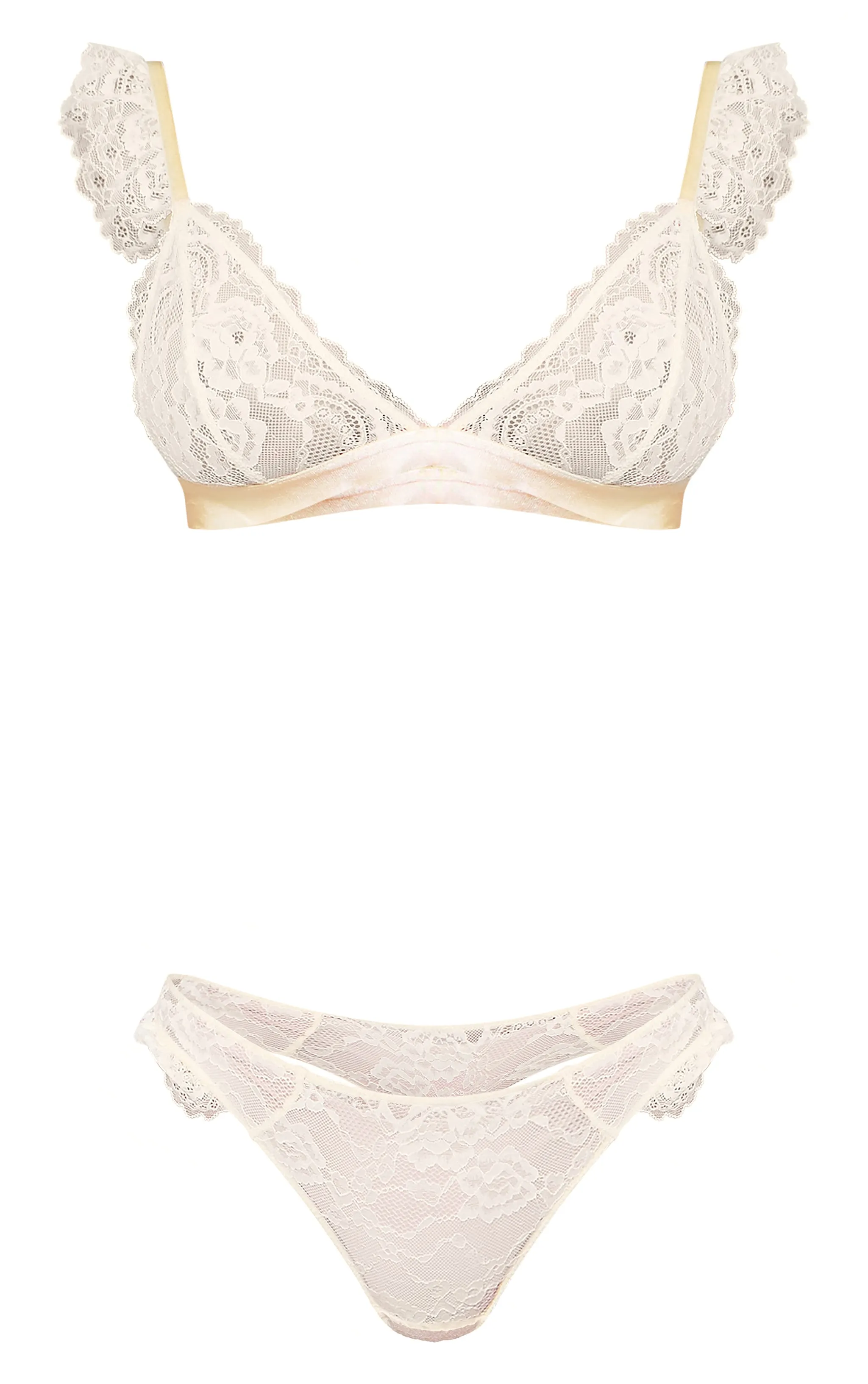 Buttercream Lace Frill Lingerie Set sold by Pretty Little Thing product image thumbnail 5