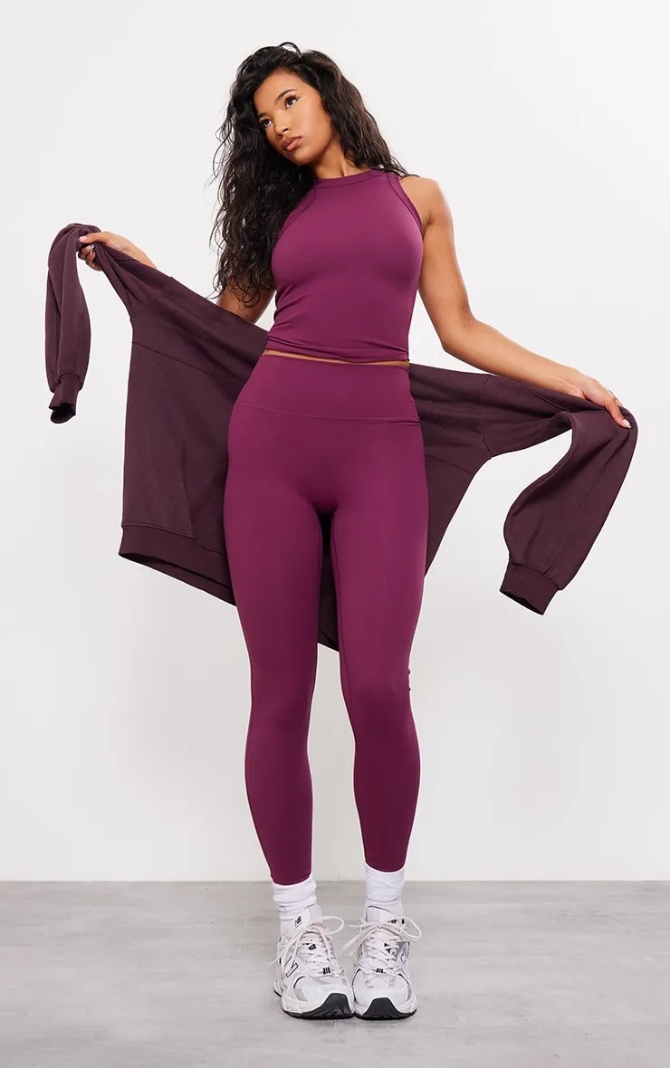 Plum Sculpt High Waist Gym Legging sold by Pretty Little Thing