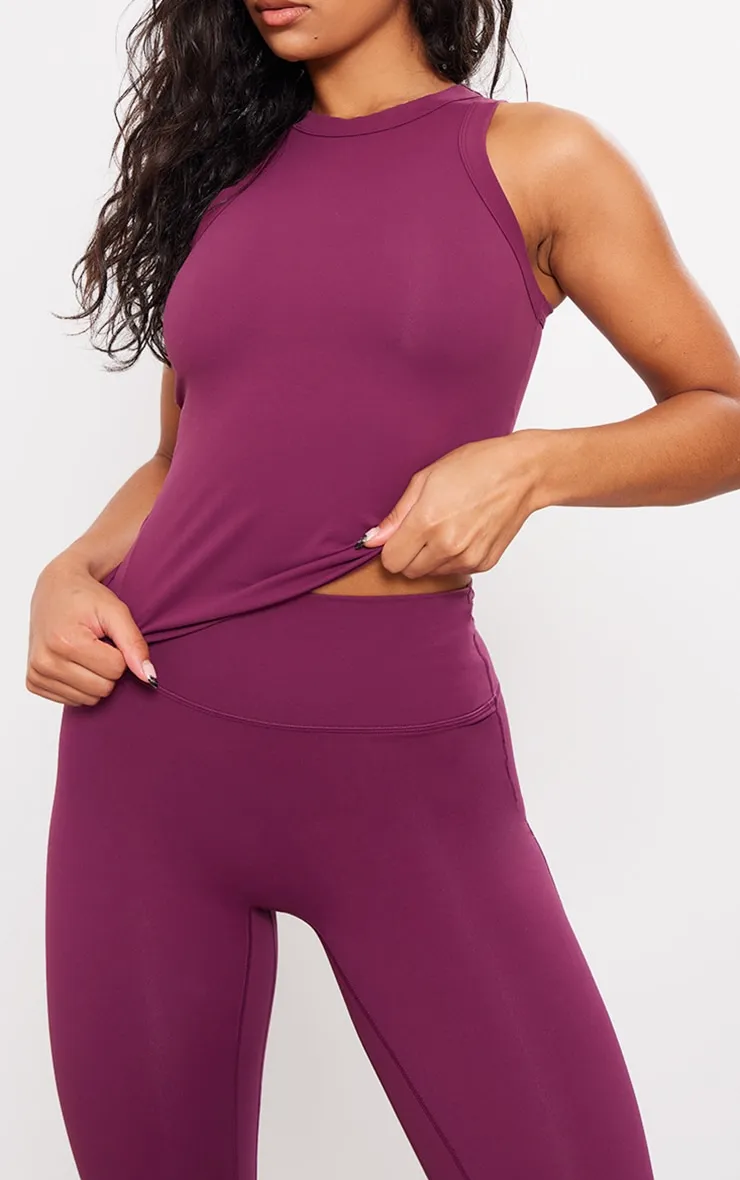 Plum Sculpt High Waist Gym Legging sold by Pretty Little Thing product image thumbnail 4