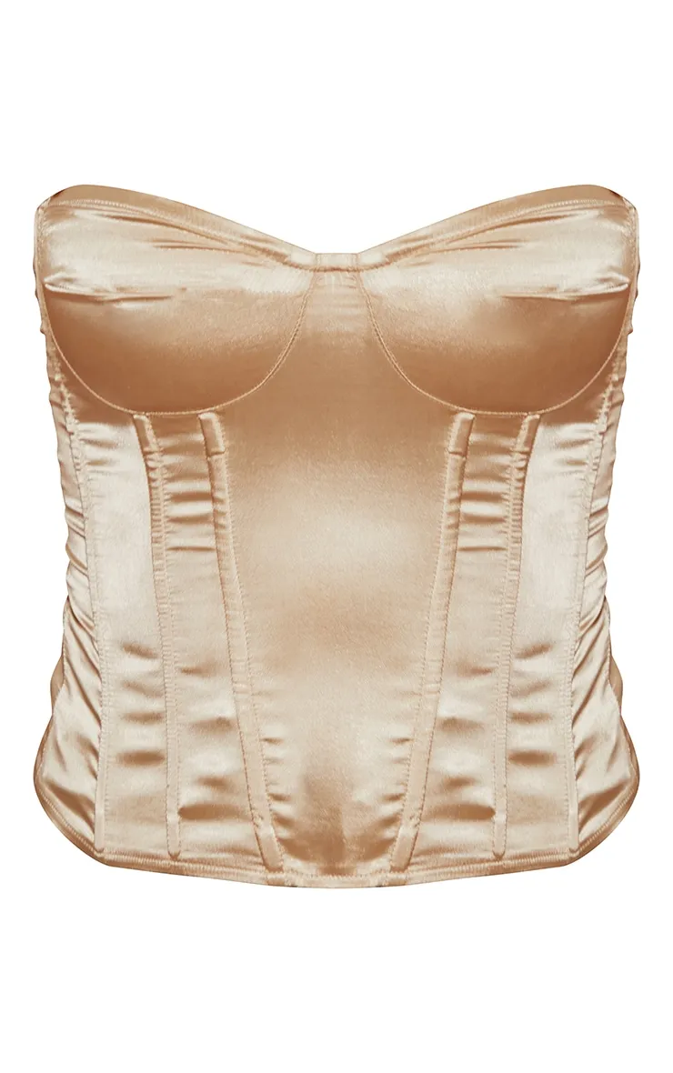 Champagne Satin Corset sold by Pretty Little Thing product image thumbnail 4