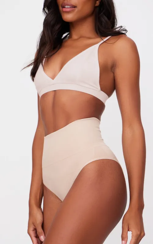 Nude Shapewear High Waist Control Briefs sold by Pretty Little Thing