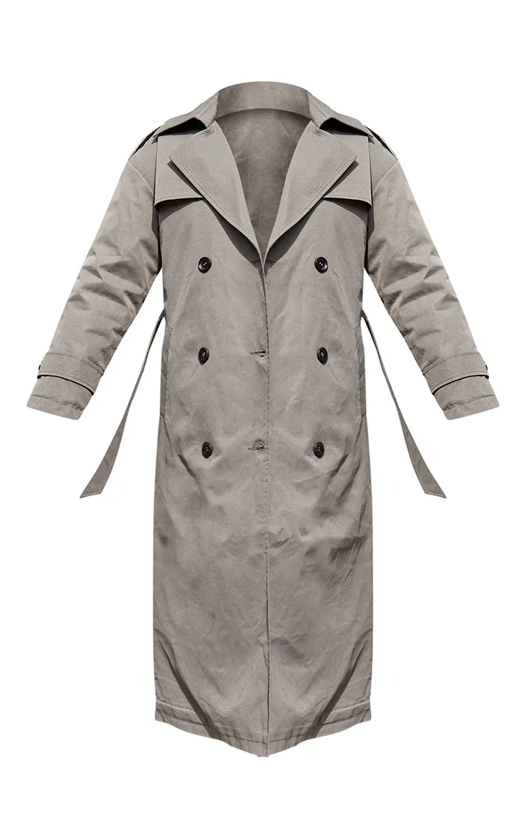 Khaki Woven Quilted Lining Trench Coat | Parallel
