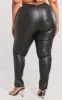 Plus Black Split Hem Faux Leather Skinny Trousers sold by Pretty Little Thing