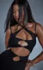 Black Strappy Mesh Detail Cut Out Bodycon Dress sold by Pretty Little Thing