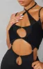 Black Strappy Mesh Detail Cut Out Bodycon Dress sold by Pretty Little Thing