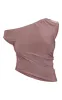 Light Brown Slinky Asymmetric Long Top sold by Pretty Little Thing