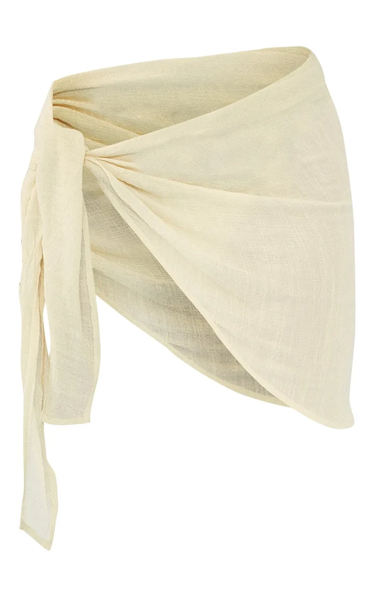 Stone Linen Look Mini Beach Sarong sold by Pretty Little Thing product image thumbnail 5