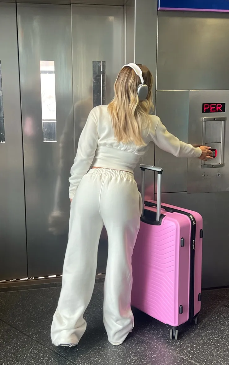 Cream Mid Rise Wide Leg Joggers sold by Pretty Little Thing product image thumbnail 3