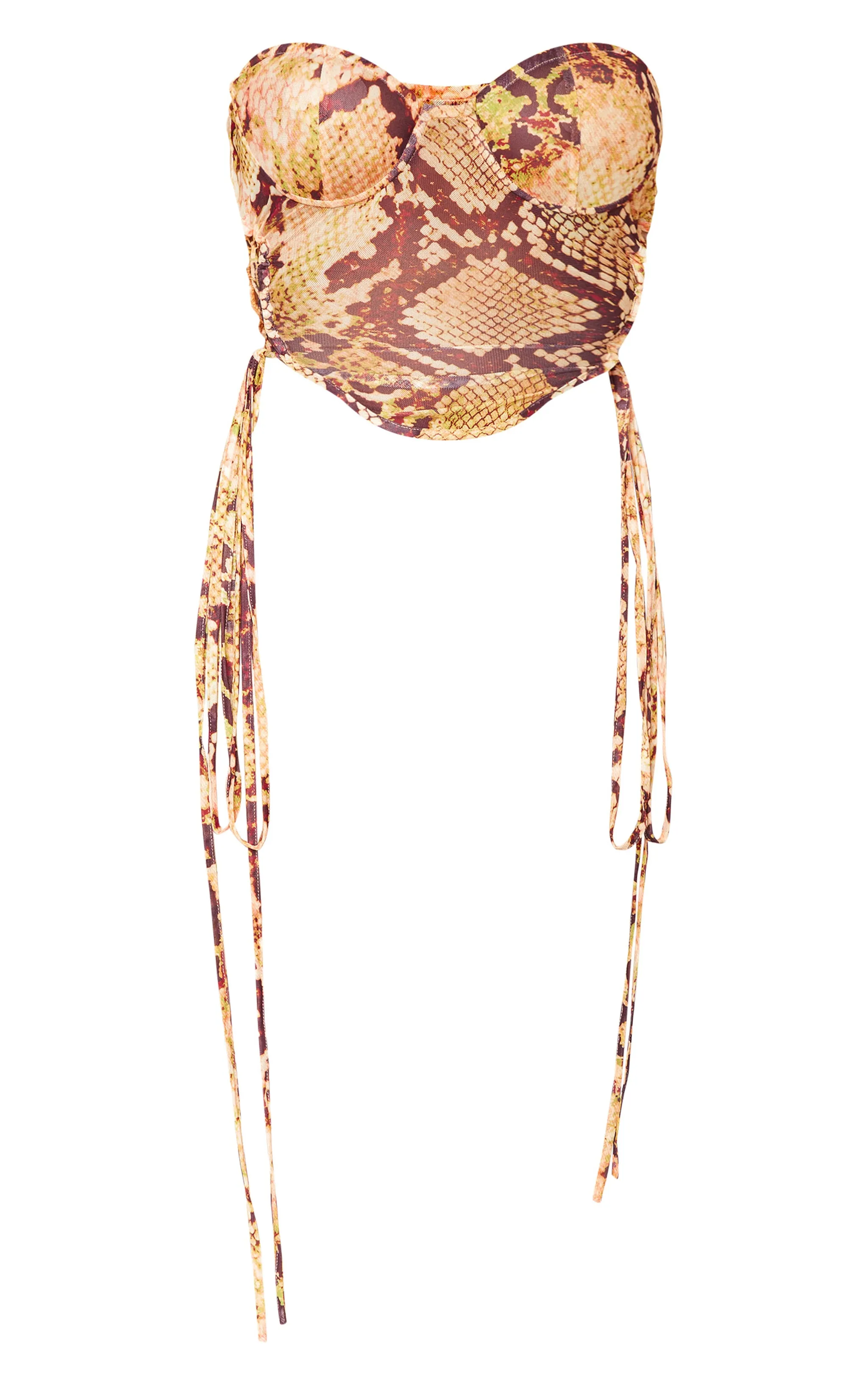 Shape Orange Animal Mesh Bandeau Boning Corset sold by Pretty Little Thing product image thumbnail 5